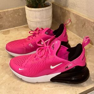 Big Kid's Nike Air Max 270 Laser Fuchsia/Summit White - size 5-1/2 youth